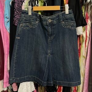 Point Zero Dark wash denim skirt